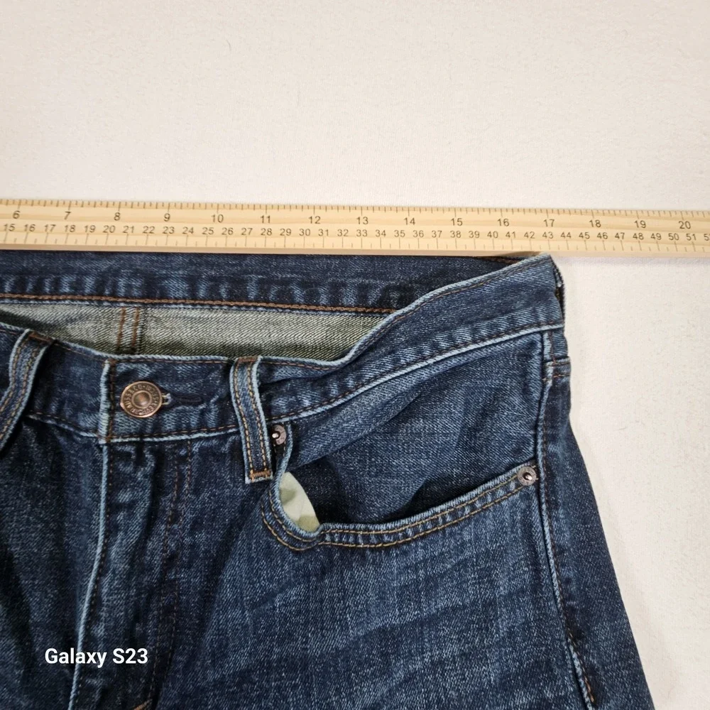 Levi's 527 Slim Bootcut Men's Jeans 34x30 Dark Blue Wash 100% Cotton Denim Pants